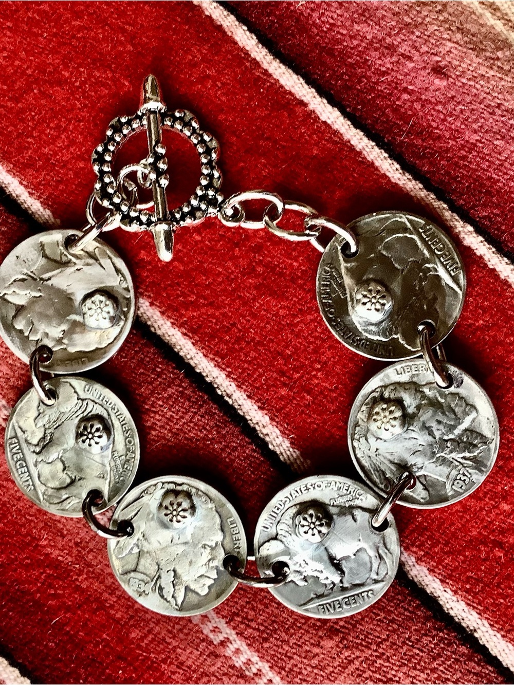 Coin Link Bracelet( 6-6 1/2” wrist)